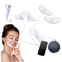 Face Massager Tool, Face Muscle Stimulator with Patch Pads 8 Modes, 19-Speed Microcurrent Lifting Device for Slimming and Lifting