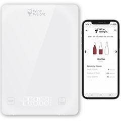 WineWeight Smart Kitchen Scale – Dual-Use App-Connected Boxed Wine Measure for Glasses/Bottles + Precision Kitchen Weighing with Tempered Glass Design
