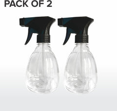 Empty Spray Bottle Plastic Bottles Essential Oil Gardening Trigger Sprayer Reusable Fine Mist Travel Party Barbershop Plant Mist Kitchen Bathroom Organic Cleaning Hair Salon 400ml (2PC)