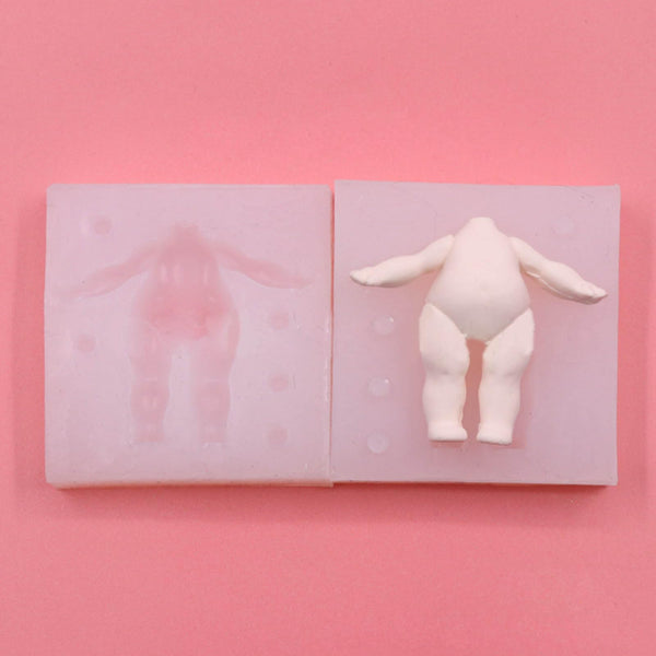 Oxxggkao Fondant Dolls Body Molds 3D Body Cake Clay Soft Clay Epoxy Resins Silicone Baking Craft Cake Artistic Creation