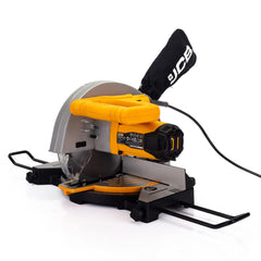 JCB 210mm Mitre Saw with Laser Guide, 4 Cut Settings & Dust Collection Feature, 45 Degrees, 5500rpm, Soft Grip Handle, 3 Year Warranty