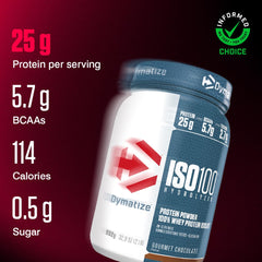 Dymatize ISO 100 Hydrolyzed Gourmet Chocolate 932g - Whey Protein Hydrolysat + Isolat Powder