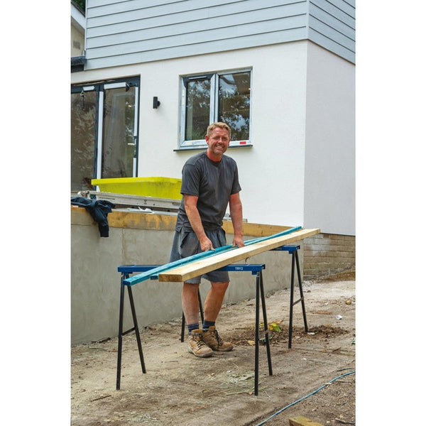 Draper 52072 Fold Down Trestles, 1000mm x 800mm, Pair , Blue