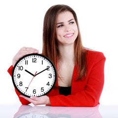 Wall Clock Silent & Non Ticking Modern Quartz 9"- Battery Operated Digital Quiet Sweep Office/home/school/Kitchen Decor Clocks