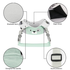 Vicloon Baby Walking Harness, Safe Walking Belt, Hand-Held Baby Walker, Removable, Adjustable Walking Harness, Breathable Handheld Baby Walker Toddler Walking Assistant - Green Puppy