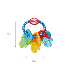 Nuby IcyBite™ Keys – Soothing Teether | Multiple Teething Surfaces | Refrigerator Safe | Suitable from 3 Months Plus