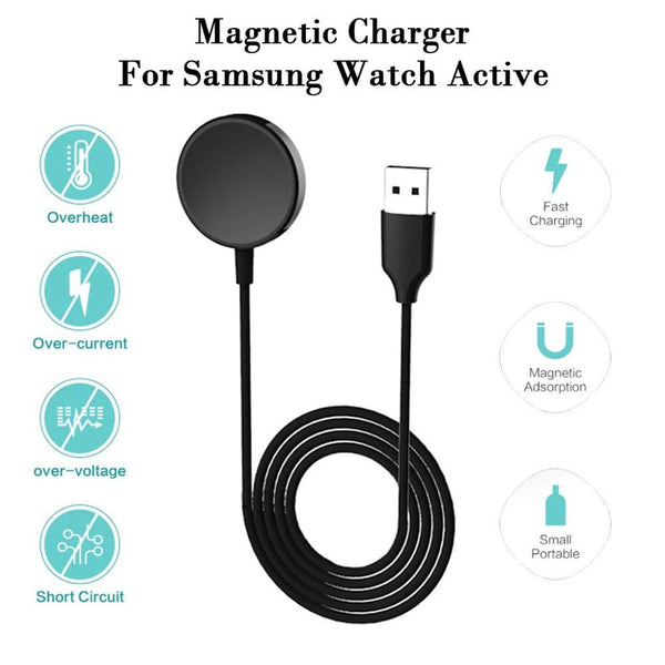 Compatible with Samsung Galaxy Watch 7 FE/7/6/6 Classic / 5/5 Pro/4/4 Classic/3 Charger,Wireless Charging Cable Dock for Samsung Galaxy Watch Active/Active 2-100cm