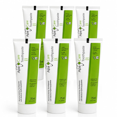 6 x Apacare Remineralising Replacement Toothpaste 75ml