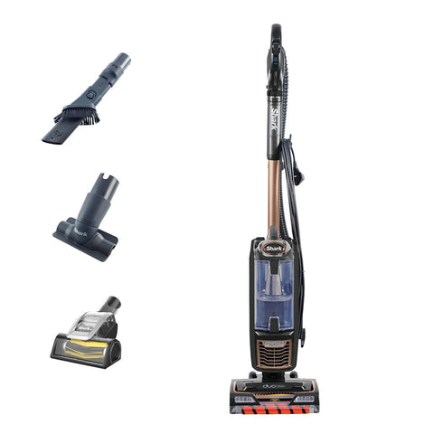 Shark Corded Upright Vacuum Cleaner, 0.83L with Anti Hair Wrap Technology & DuoClean, Pet Model, Powered Lift-Away, LED Headlights, Anti-Allergen, 8m Cord, 750W, 4 Attachments, Black/Copper NZ801UKTBK