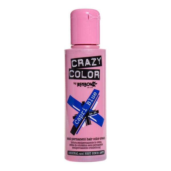 Crazy Colour Semi Permanent Hair Colour Cream 100 ml (Capri Blue 44)