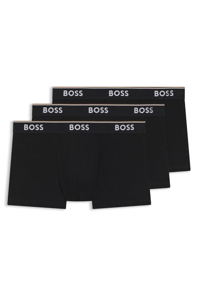BOSS Hugo Herren Trunk 3p Co/EL Boxershorts, New - Black1, S