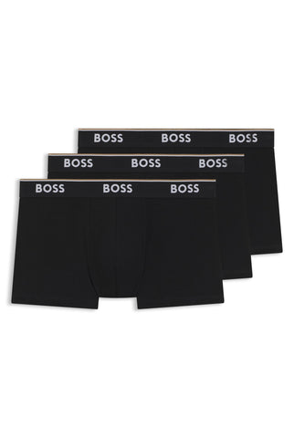 BOSS Hugo Herren Trunk 3p Co/EL Boxershorts, New - Black1, S