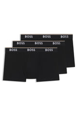 BOSS Hugo Herren Trunk 3p Co/EL Boxershorts, New - Black1, S