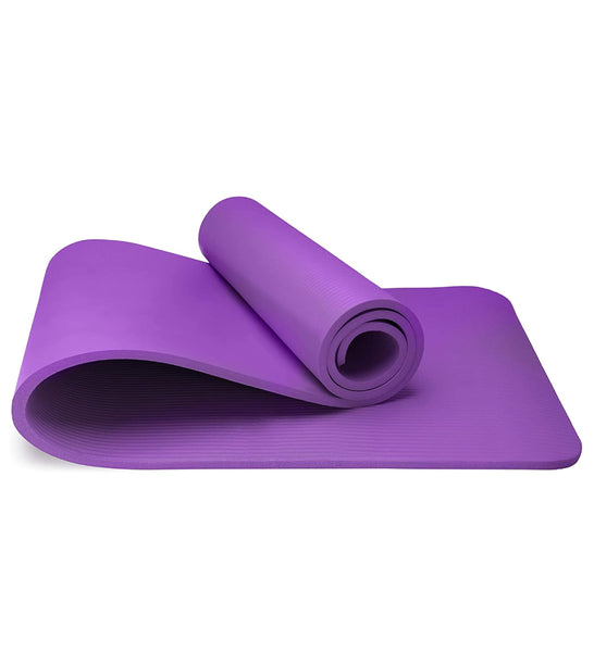 Yoga Mat Unisex Non-Slip Thick Foam Fitness Exercise Mat (10mm) Comes with Carrying Strap Lightweight Home Gym Workout Equipment for Yoga, Pilates, Stretching, Gymnastics Training & Camping