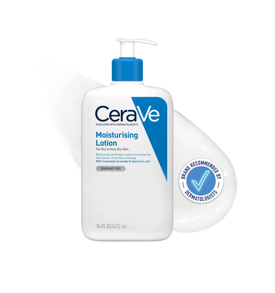 CeraVe Moisturising Lotion with Hyaluronic Acid and 3 Essential Ceramides for Dry to Very Dry Skin 473ml