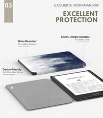MoKo Case for 6.8" Kindle Paperwhite (11th Generation-2021) and Kindle Paperwhite Signature Edition, Light Shell Cover with Auto Wake/Sleep for kindle paperwhite 2021 E-Reader, Gray Forest