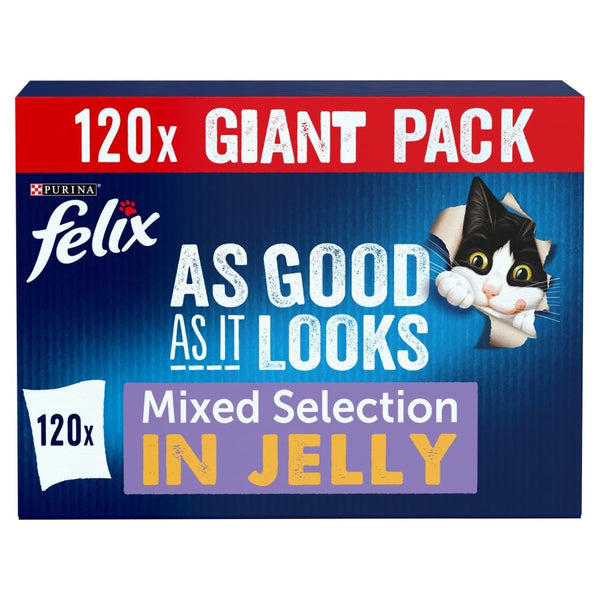 FELIX As Good As it Looks Mixed Selection in Jelly Wet Cat Food 120x100g