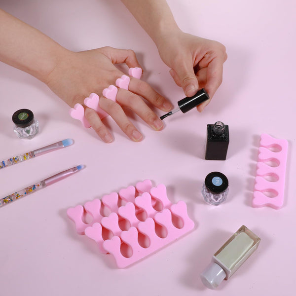 YBEATY 100 Pcs Sponge Toe Separators Premium Pedicure Tool Kit Soft Finger Separators Flexible Toe Divider Spacer for Polishing Pedicure Manicure Coating Gel Painting Nail Art Beauty Accessories