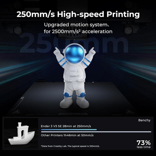 Creality Ender 3 V3 SE 3D Printer 250mm/s CR Touch Auto Leveling FDM 3D Printers with Sprite Direct Extruder, Dual Z-axis & Y-axis Auto-Load Filament, Upgraded Ender 3, Print Size 8.66x8.66x9.84 inch