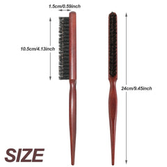 Sularpek Slick Back Hair Brush, Boar Bristle Hair Brush, Detangler Hairbrush, Suitable for Long Thick Curly Wavy Dry or Damaged Hair Reducing Hair Breakage