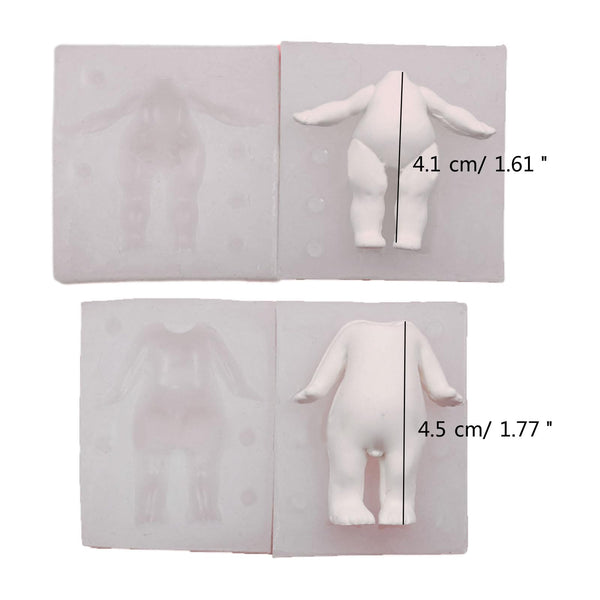 Oxxggkao Fondant Dolls Body Molds 3D Body Cake Clay Soft Clay Epoxy Resins Silicone Baking Craft Cake Artistic Creation