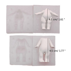 Oxxggkao Fondant Dolls Body Molds 3D Body Cake Clay Soft Clay Epoxy Resins Silicone Baking Craft Cake Artistic Creation