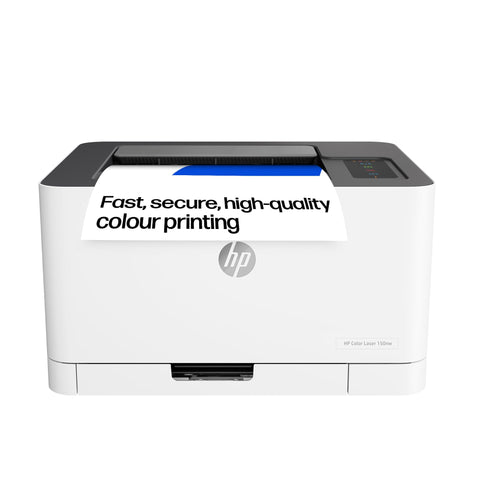 HP Colour Laser 150nw Wireless Printer | White | Easy mobile printing with the app | World’s smallest colour laser in its class | USB 2.0 high speed connectivity | Speeds up to 18/4 ppm in A4