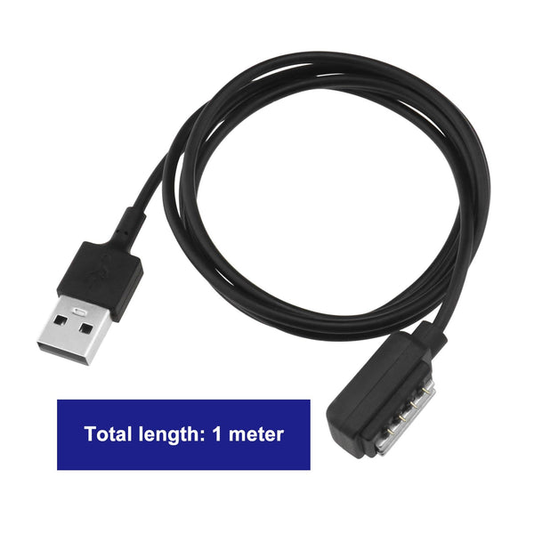 Create idea 2PCS 1m Magnetic Connector USB Charging Cable Compatible with Suunto 9 Spartan EON Core Ultra HR 9 Bar D5 Smart Watch - Black