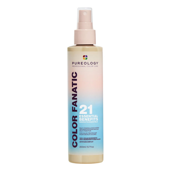 PUREOLOGY Color Fanatic Multi-Tasking Leave In Conditioner Spray, 21 Benefits for Colour-Treated Hair, Heat Protection & Detangler, Vegan & Sulphate Free Hair Treatment, 200ml