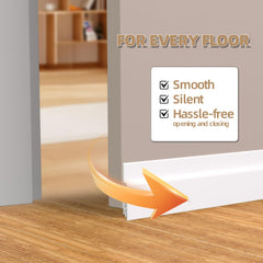 ESUFEIR 78"/2M Draft Excluder for Doors,Self Adhesive Draught Excluder for Bottom of Door,Silicone Draft Stopper Seal Strip for Soundproofing and Insulatuion,Black 78" L x2" W