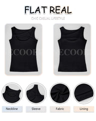 Necooer Womens Basic Black Tank Tops Summer Sleeveless Slim Shirt Ribbed Cutout Fitted Top Pullover T Shirt Tops for Women (Medium,Black)
