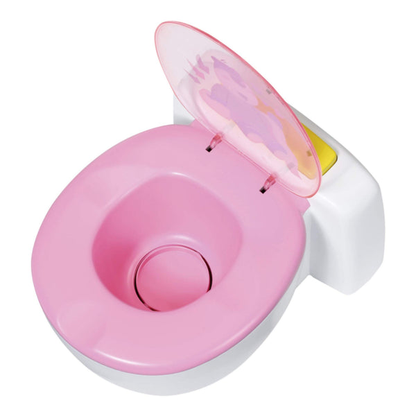 BABY born Bath Poo-Poo Toilet - Real Sound Effects - For Small Hands - Rainbow Glitter Poo - 43 cm - Ages 3 & Up