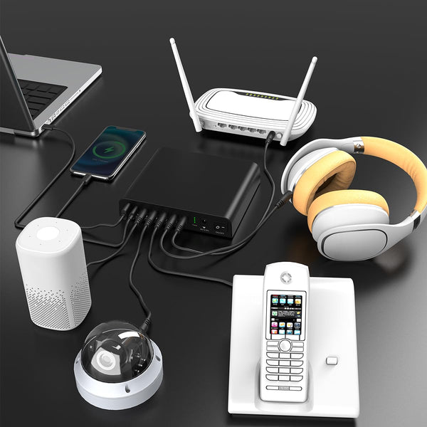 TalentCell Mini UPS Uninterrupted Power Supply 27000mAh 97.2Wh Lithium ion Backup Battery Pack with DC 12V/9V and USB-A/USB-C 18W Output for Router, Modem, LED Light, CCTV Camera, Smartphone and more