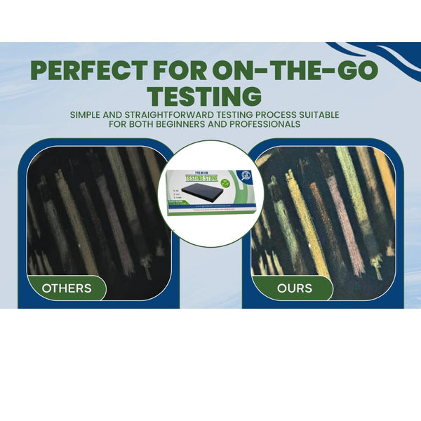 Gold Silver Platinum Jewelry Testing Kit 6 JSP Solutions 10K 14K 18K 22K 24K Silver, Platinum Large Test Stone Neutralizer & Bamboo Box Precious Metal Test Bars