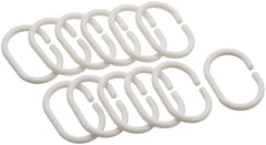 Amazon Basics Shower Curtain, Water and Mould Resistant Fabric Bathroom Curtain with Grommets & Hooks, Machine Washable, 180 x 180 cm, White