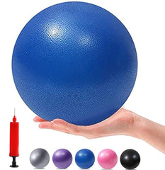 XIECCX Mini Yoga Balls 6 Inch Exercise Pilates Therapy Balance Bender Ball Barre Equipment for Home Stability Squishy Training with Pump(Blue)