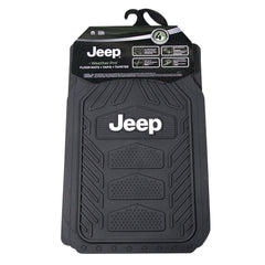 Plasticolor 001668R01 4pc JEEP Weather Pro Heavy Duty Rubber Floor Mats Set , Black