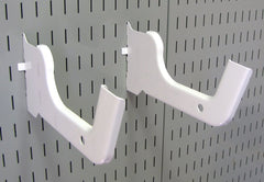 Wall Control Heavy Duty Pegboard Hook Slotted Hook Pair - White (10-HD-012 W)