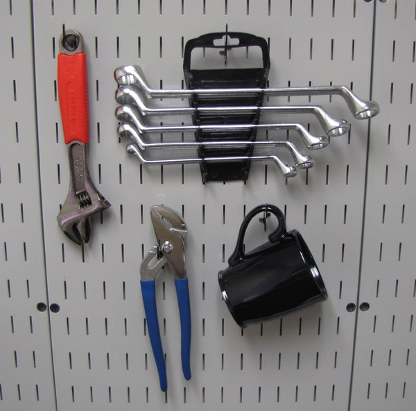 Wall Control 10-HM-002 B Medium 1-7/8" Slotted Pegboard Hook Pack Metal Pegboard Hooks for Wall Control Pegboard Only, Black