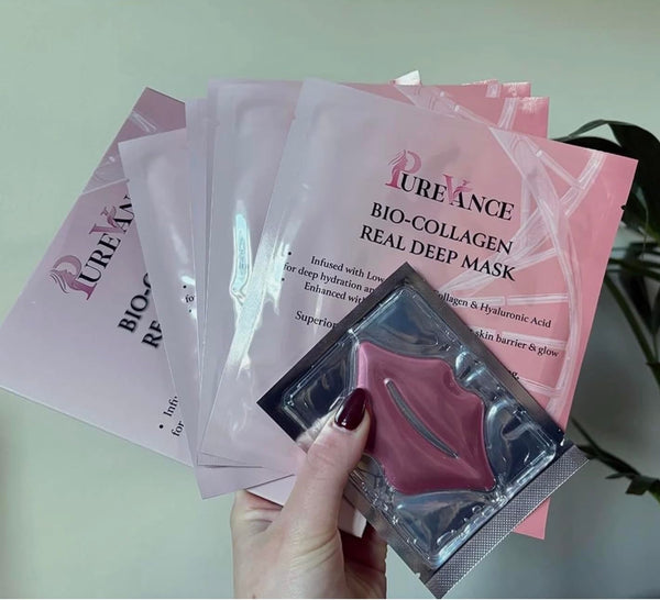 10pc Glass Skin Bio-Collagen + Hyaluronic Acid Hydrogel Face Mask