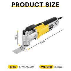 Enventor Oscillating Multi Tools, 300W 15000-22000 OPM Electric Corded Multi Tool, 6 Variable Speeds, 3°Oscillation Angle, Quick-fit Blade Design, with 28pcs Accessories for Cutting, Sanding, Scraping