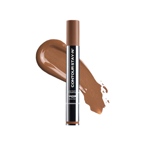 Sacheu Liquid Contour STAY-N Long Wear Bronzer Cream Contour Makeup — Long Lasting, Blendable, & Lightweight Formula — Vegan & Cruelty-free, Giving Drama