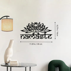 DUOOLN Metal Mandala Wall Decor,Black Modern Lotus Flower Metal Wall Art,Lotus Spiritual Meditation Decorative，Sacred Geometry Wall Art Sign for Home Bedroom Living Room Office Yoga Studio
