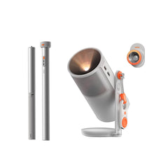 XGIMI MoGo 4 2025 NEW Portable Projector with PowerBase Stand, 5 Hours of Playtime, Google TV with Licensed Netflix, 360° Adjustable Stand, 450 ISO Lumens, 2 x 6W Harman Kardon