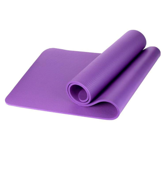 Yoga Mat Unisex Non-Slip Thick Foam Fitness Exercise Mat (10mm) Comes with Carrying Strap Lightweight Home Gym Workout Equipment for Yoga, Pilates, Stretching, Gymnastics Training & Camping