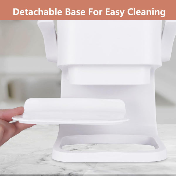 Hniuyun Cereal Dispenser, 5.5L Large Cereal Containers Storage Dispenser, Dry Food Dispenser Countertop for Rice, Cornflakes, Beans, Snack, Oatmeal, Pet food, White