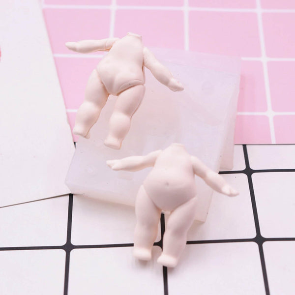 Oxxggkao Fondant Dolls Body Molds 3D Body Cake Clay Soft Clay Epoxy Resins Silicone Baking Craft Cake Artistic Creation