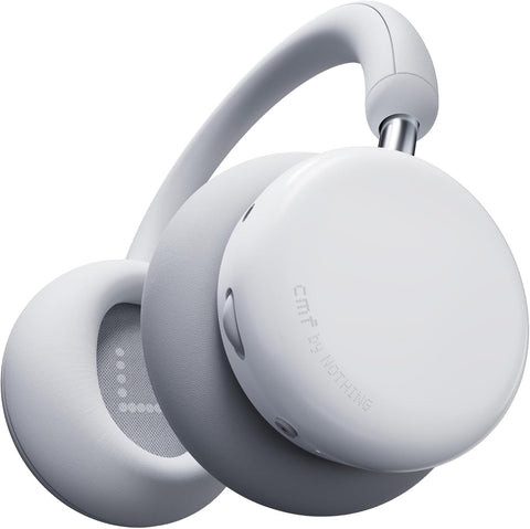 CMF Headphone Pro - Bluetooth Wireless Over Ear Headphones, Up to 100 Hours of Battery Life, Active Noise Cancelling, Hi-Res with LDAC Support, Spatial Audio - Light Grey