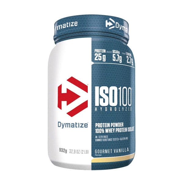 Dymatize ISO 100 Hydrolyzed Gourmet Vanilla 932g - Whey Protein Hydrolysat + Isolat Powder