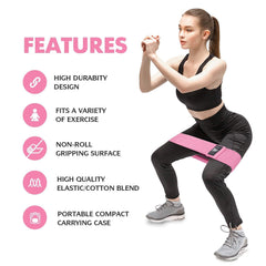 CFX Resistance Bands 3 Sets, Premium Exercise Bands with Non-Slip Design for Hips & Glutes, 3 Resistance Level Workout Booty Bands for Women and Men,Home Training,Fitness,Yoga